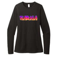 Karma Logo Womens CVC Long Sleeve Shirt