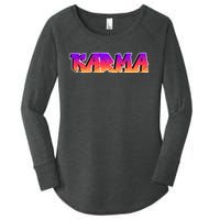 Karma Logo Women's Perfect Tri Tunic Long Sleeve Shirt