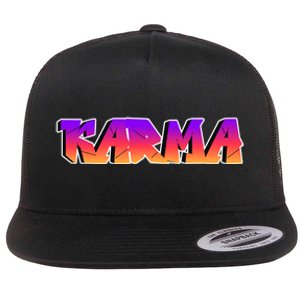 Karma Logo Flat Bill Trucker Hat