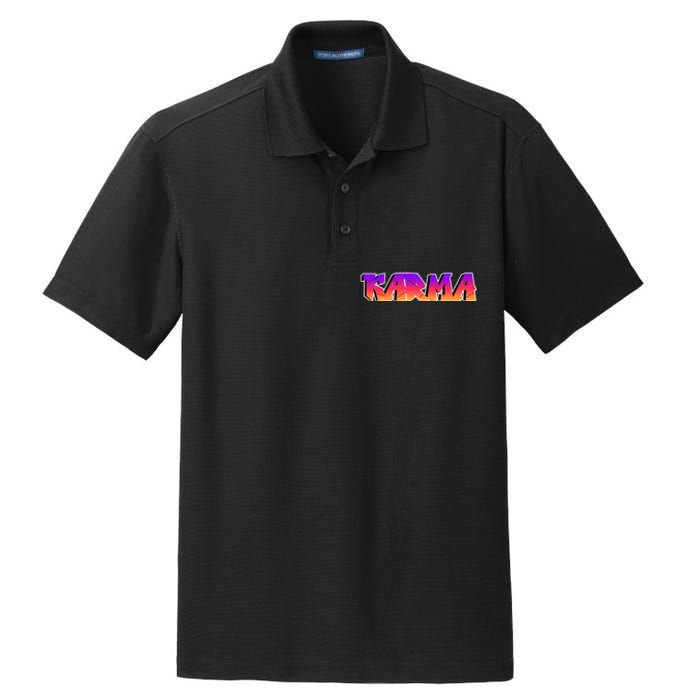 Karma Logo Dry Zone Grid Polo