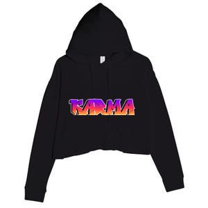 Karma Logo Crop Fleece Hoodie