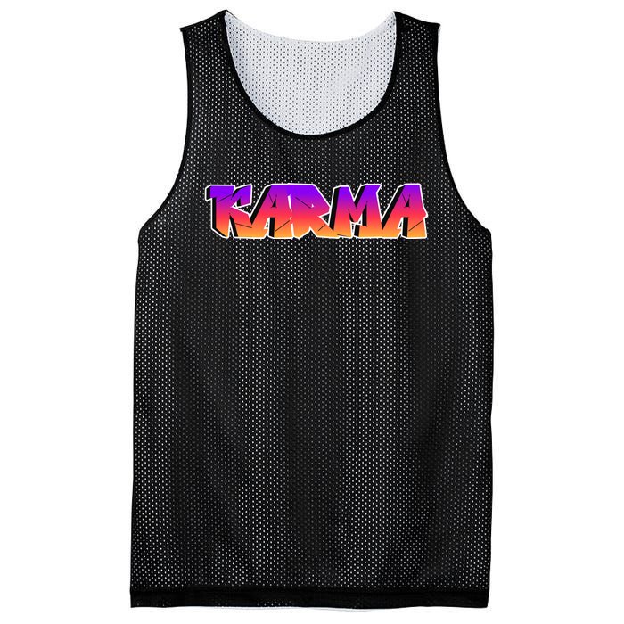 Karma Logo Mesh Reversible Basketball Jersey Tank