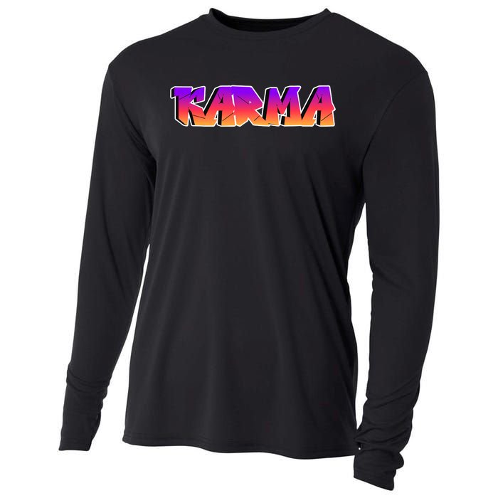 Karma Logo Cooling Performance Long Sleeve Crew