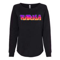 Karma Logo Womens California Wash Sweatshirt