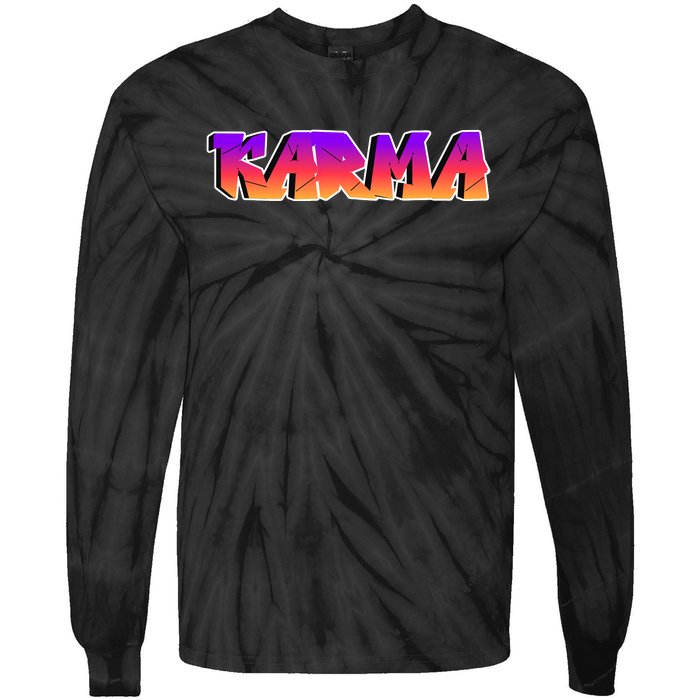 Karma Logo Tie-Dye Long Sleeve Shirt