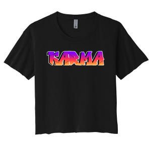 Karma Logo Women's Crop Top Tee