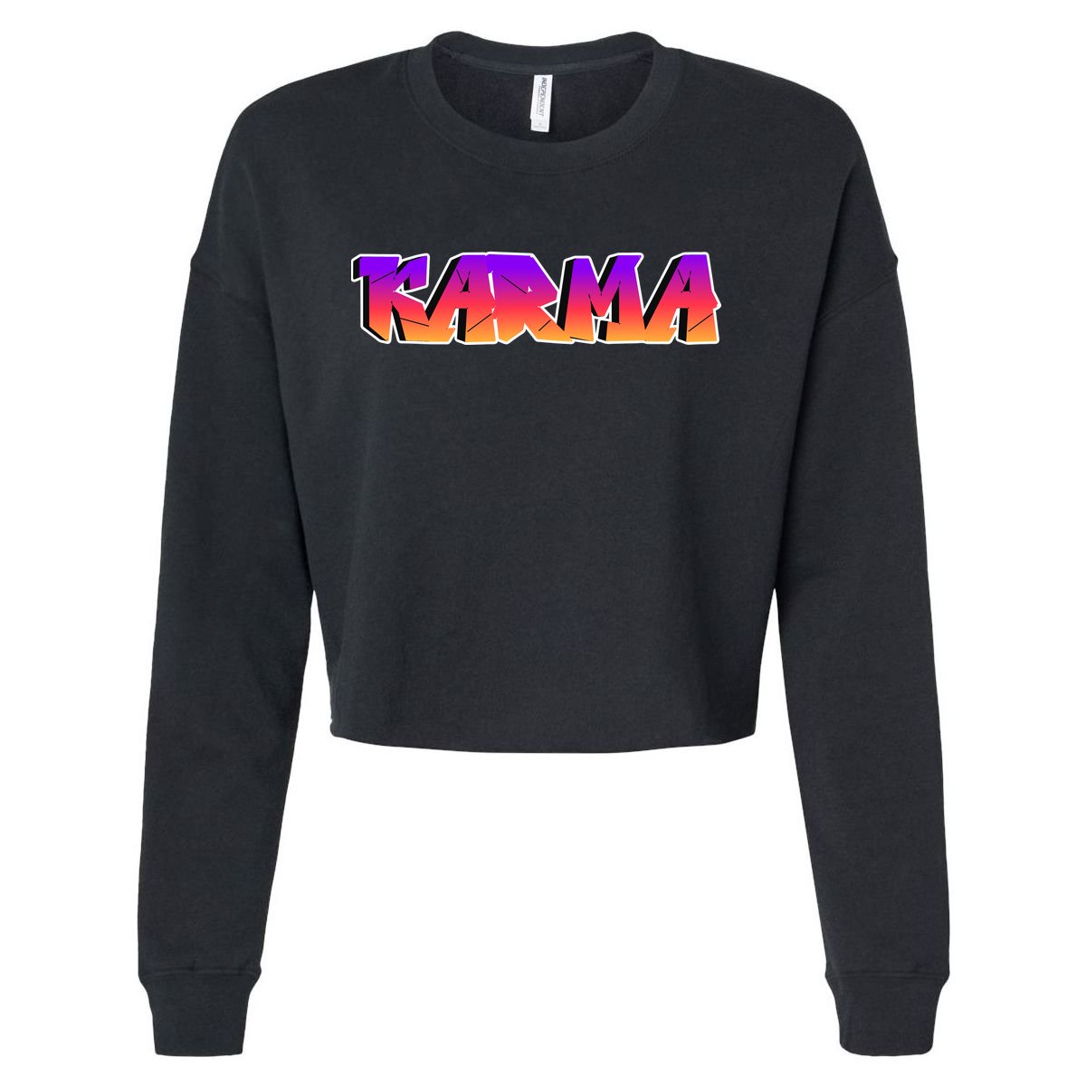 Karma Logo Cropped Pullover Crew