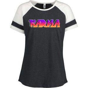 Karma Logo Enza Ladies Jersey Colorblock Tee