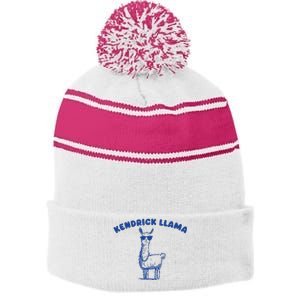 Kendrick Llama Stripe Pom Pom Beanie