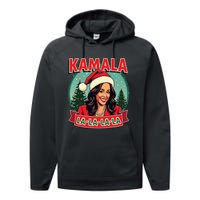 Kamala La La La La Funny Christmas Carol Santa Hat Xmas Pun Performance Fleece Hoodie