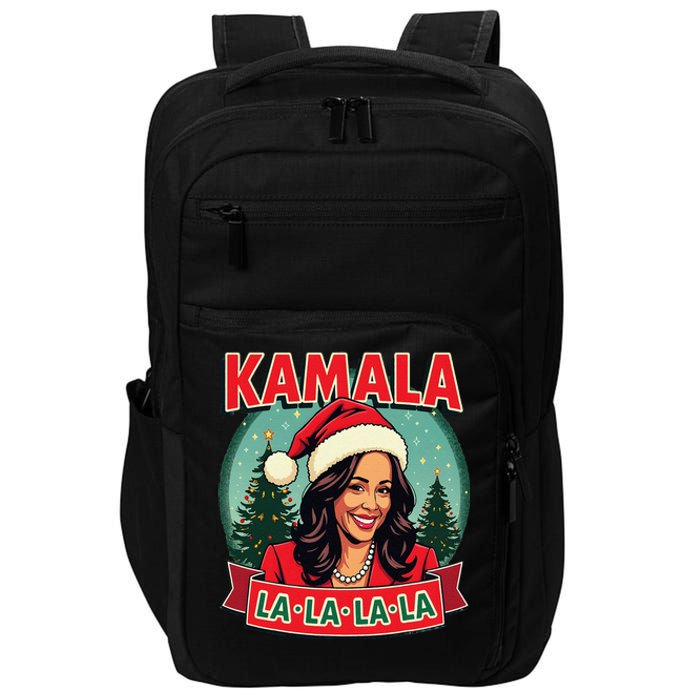 Kamala La La La La Funny Christmas Carol Santa Hat Xmas Pun Impact Tech Backpack