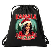 Kamala La La La La Funny Christmas Carol Santa Hat Xmas Pun Drawstring Bag