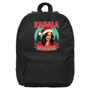 Kamala La La La La Funny Christmas Carol Santa Hat Xmas Pun 16 in Basic Backpack