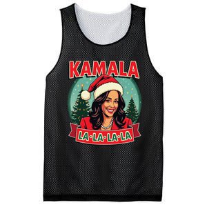 Kamala La La La La Funny Christmas Carol Santa Hat Xmas Pun Mesh Reversible Basketball Jersey Tank