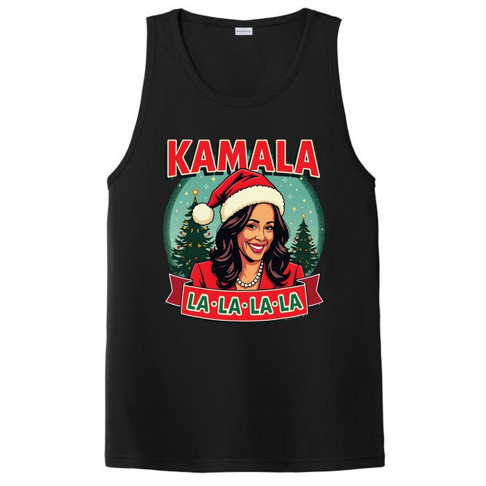 Kamala La La La La Funny Christmas Carol Santa Hat Xmas Pun PosiCharge Competitor Tank