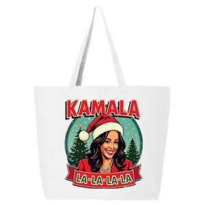 Kamala La La La La Funny Christmas Carol Santa Hat Xmas Pun 25L Jumbo Tote