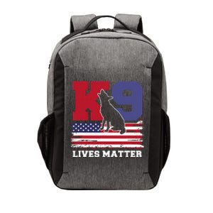 K9 Lives Matter K9 Police Dog Usa American Flag Vector Backpack