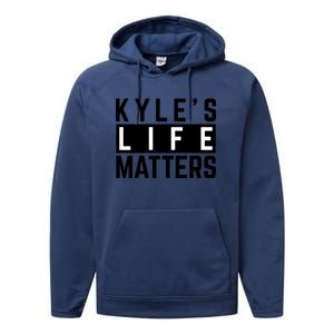 Kyle's Life Matters Shirts Free Kyle Rittenhouse Performance Fleece Hoodie