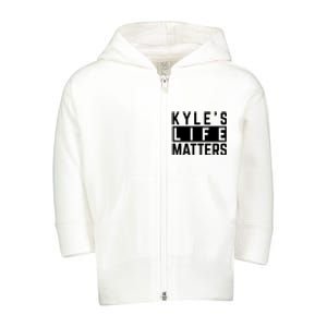 Kyle's Life Matters Shirts Free Kyle Rittenhouse Toddler Zip Fleece Hoodie