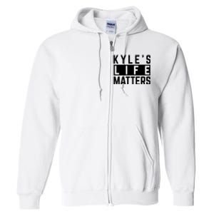 Kyle's Life Matters Shirts Free Kyle Rittenhouse Full Zip Hoodie