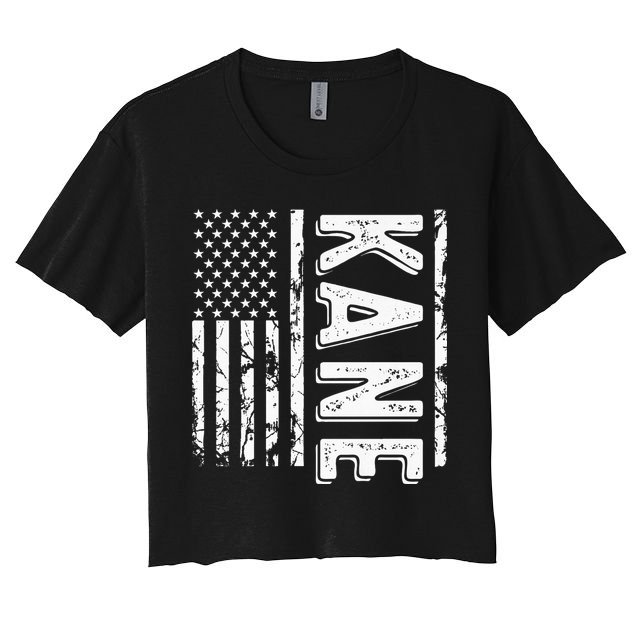 Kane Last Name Funny Surname Team Kane Family Women's Crop Top Tee