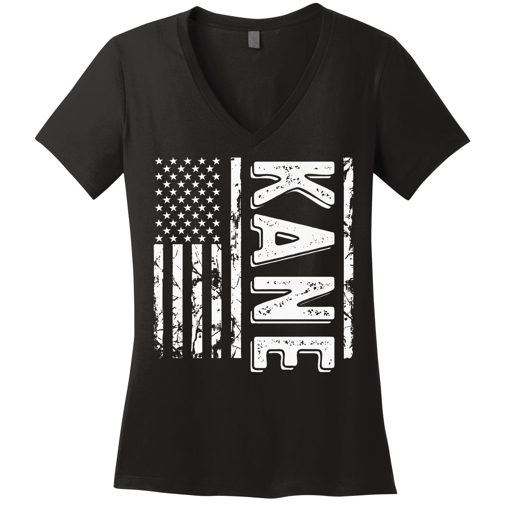 Kane Last Name Funny Surname Team Kane Family Women's V-Neck T-Shirt