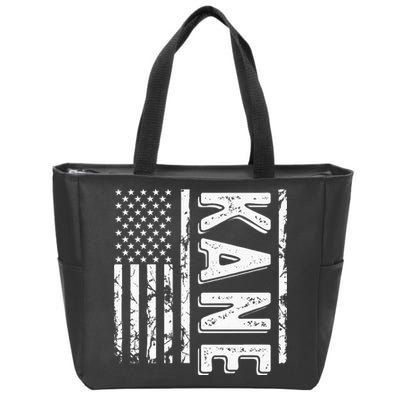 Kane Last Name Funny Surname Team Kane Family Zip Tote Bag