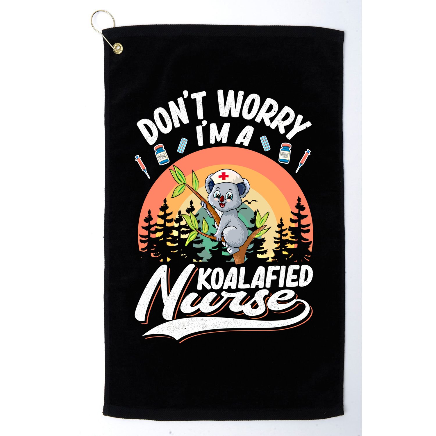 Koala Lover Nurse Cute Nursing Health Care Gift Golf Towel