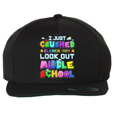 Kids Look Out Middle School Funny Gamer Back To School Wool Snapback Cap