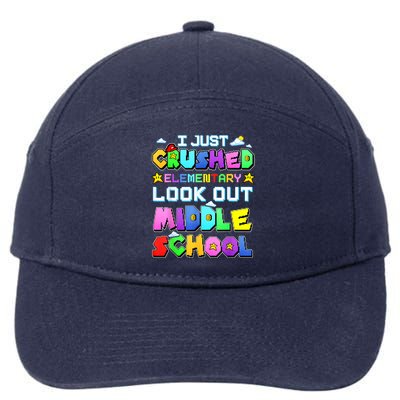 Kids Look Out Middle School Funny Gamer Back To School 7-Panel Snapback Hat