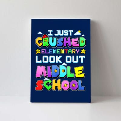 Kids Look Out Middle School Funny Gamer Back To School Canvas