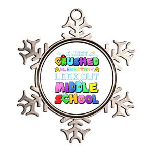 Kids Look Out Middle School Funny Gamer Back To School Metallic Star Ornament