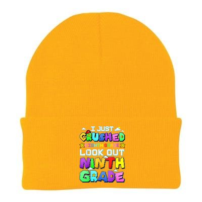 Kids Look Out Ninth Grade Funny Gamer Back To School Knit Cap Winter Beanie