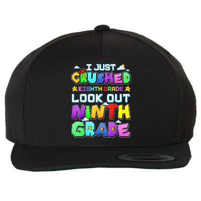 Kids Look Out Ninth Grade Funny Gamer Back To School Wool Snapback Cap