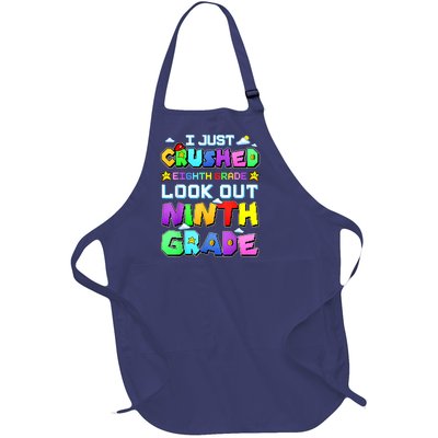 Kids Look Out Ninth Grade Funny Gamer Back To School Full-Length Apron With Pockets