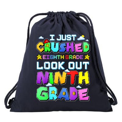 Kids Look Out Ninth Grade Funny Gamer Back To School Drawstring Bag