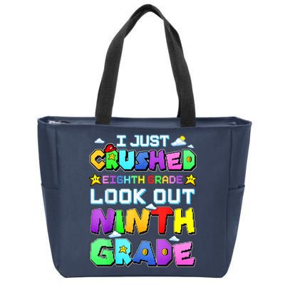 Kids Look Out Ninth Grade Funny Gamer Back To School Zip Tote Bag