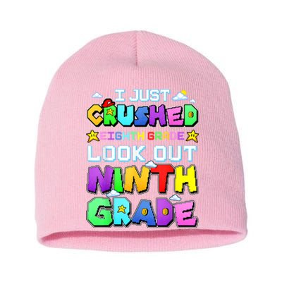 Kids Look Out Ninth Grade Funny Gamer Back To School Short Acrylic Beanie