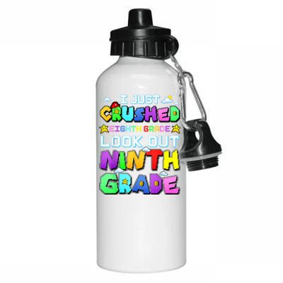 Kids Look Out Ninth Grade Funny Gamer Back To School Aluminum Water Bottle