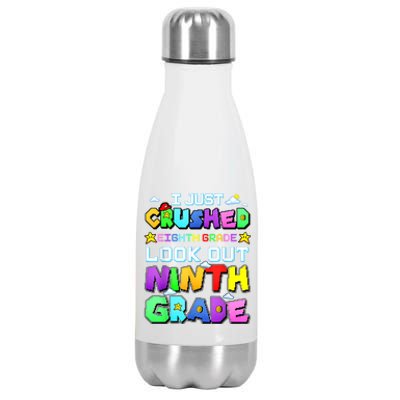 Kids Look Out Ninth Grade Funny Gamer Back To School Stainless Steel Insulated Water Bottle