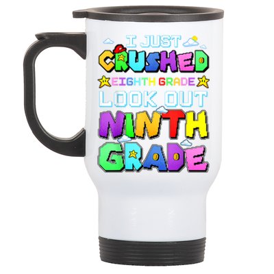 Kids Look Out Ninth Grade Funny Gamer Back To School Stainless Steel Travel Mug