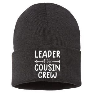 Kid leader of the cousin crew shirt for Kid the cousin crew tee Sustainable Knit Beanie