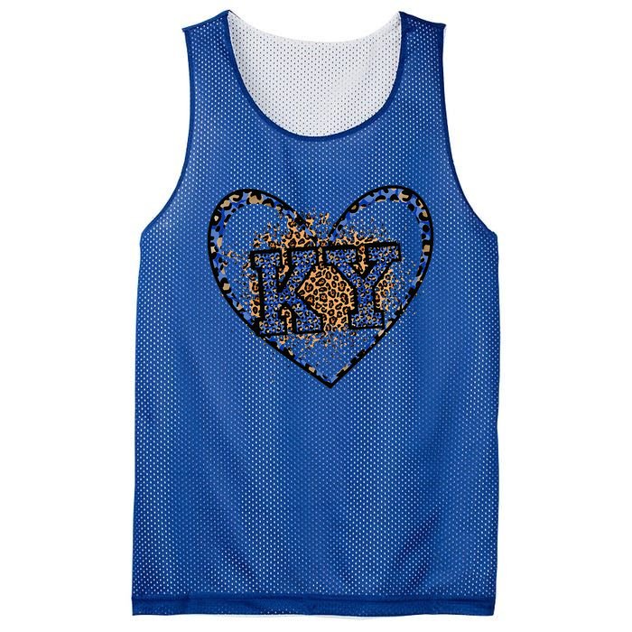 Kentucky Leopard Print KY Pride Kentucky Girl Cute State  Mesh Reversible Basketball Jersey Tank