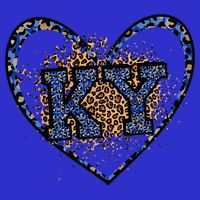 Kentucky Leopard Print KY Pride Kentucky Girl Cute State  Women's V-Neck T-Shirt
