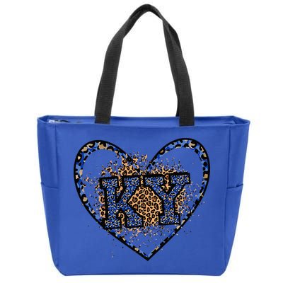 Kentucky Leopard Print KY Pride Kentucky Girl Cute State  Zip Tote Bag