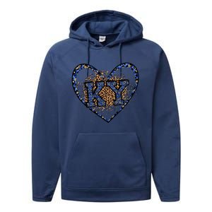 Kentucky Leopard Print KY Pride Kentucky Girl Cute State  Performance Fleece Hoodie