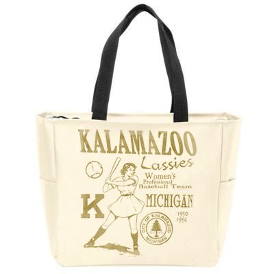 Kalamazoo Lassies Professional Women Baseball Team Zip Tote Bag