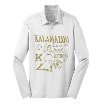 Kalamazoo Lassies Professional Women Baseball Team Silk Touch Performance Long Sleeve Polo