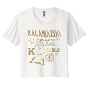 Kalamazoo Lassies Professional Women Baseball Team Women's Crop Top Tee