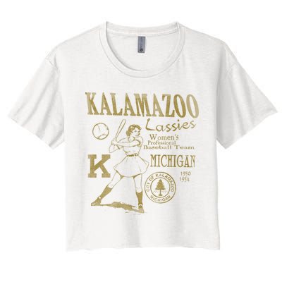Kalamazoo Lassies Professional Women Baseball Team Women's Crop Top Tee